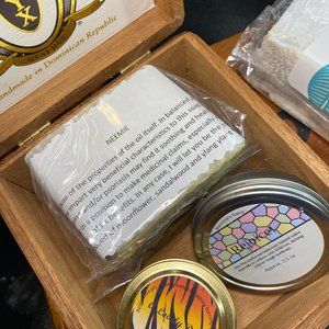 Trio Bundled inside of repurposed specialty cigar boxes